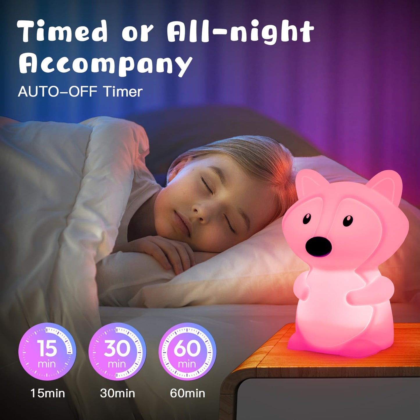 Nice Dream Cat Night Light for Kids, 9 Color Changing Baby Cute Night Light with Remote＆Timer, Rechargeable Cat Kids Night Lamp for Boys Girls Nursery Bedroom, Kawaii Gifts (5.9"x4.7"x4.7")