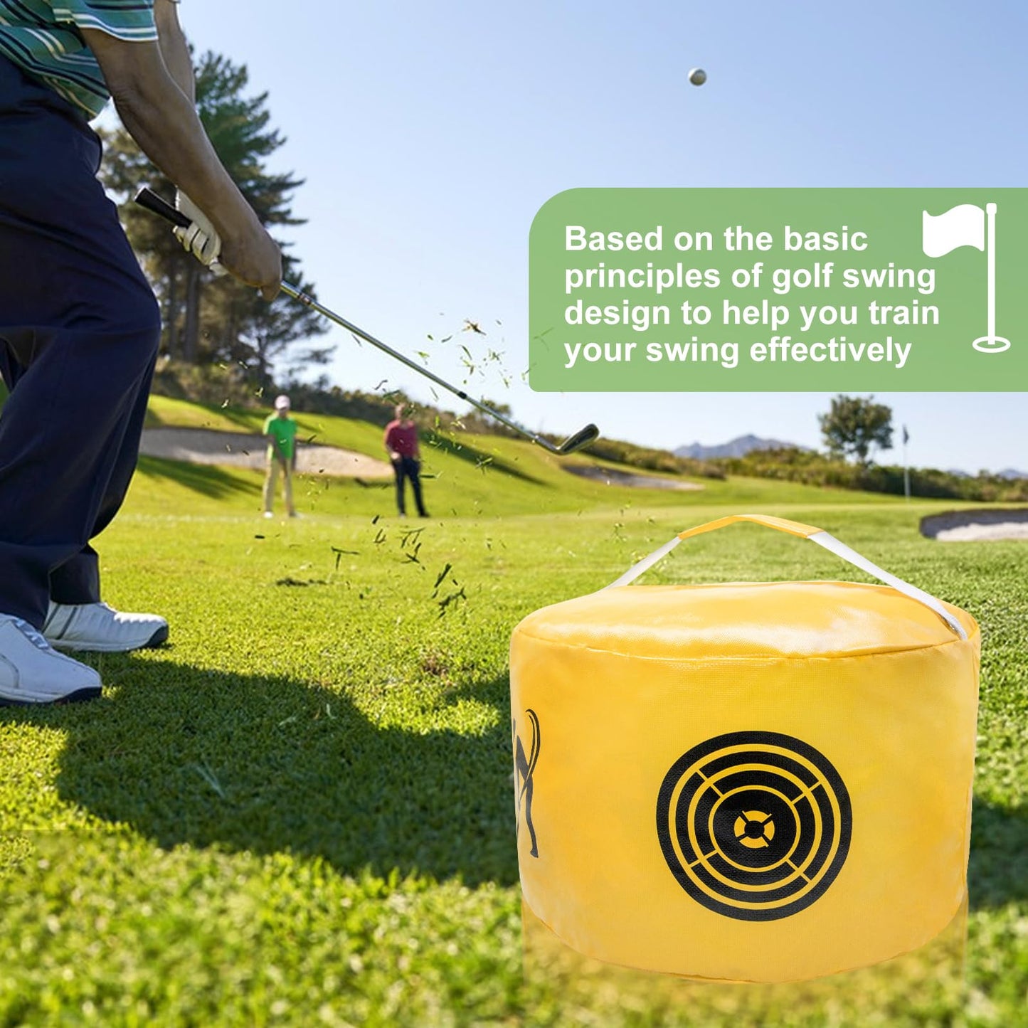 Acebirdie Golf Impact Bag Golf Swing Aids - Golf Swing Trainer and Practice Tool Portable Power Hitting Bag Practice Tool for Golf Beginners - Waterproof and Durable Golf Accessory