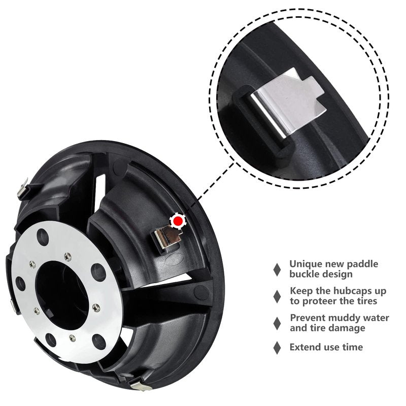 YUWEIDG0769 Golf Cart Wheel Covers Hub Caps for EZGO, Club Car, Yamaha Most Golf Carts- 8 Inch Set of 4, Golf Cart Hub Cap