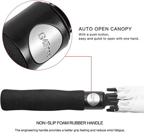 G4Free Automatic Open Golf Umbrella - Oversized Double Canopy, Windproof & Waterproof | 47-72 Inch Options