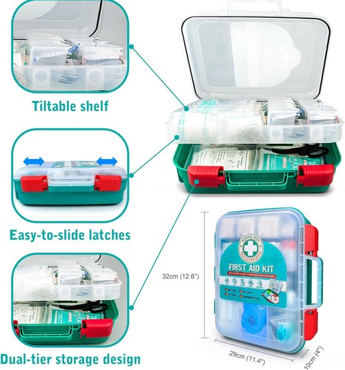 General Medi 420-Piece Professional First Aid Kit - Premium Medical Supplies for Home, Travel & Outdoor