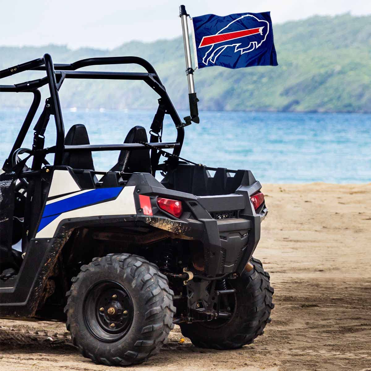 Buffalo Bills Golf Cart Flag Pole and Holder Mounting Bracket