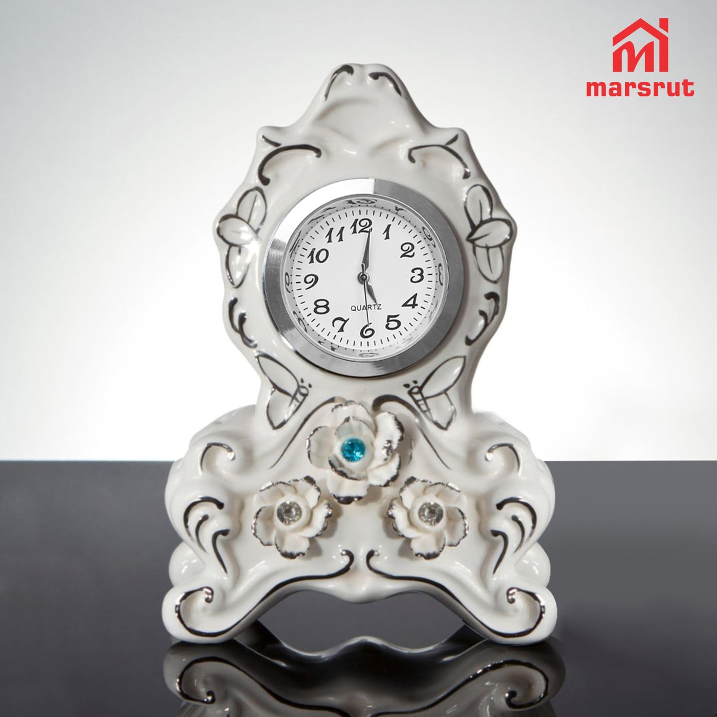 3PCS Mini Clock Face Insert Replacement, Fit 35mm (1.38") Hole Diameter, Round Inner Miniature Crystal Clock Roman Numeral Quartz Movement Metal Gold Tone Bezel Supplies for DIY Craft Repair Easy Read