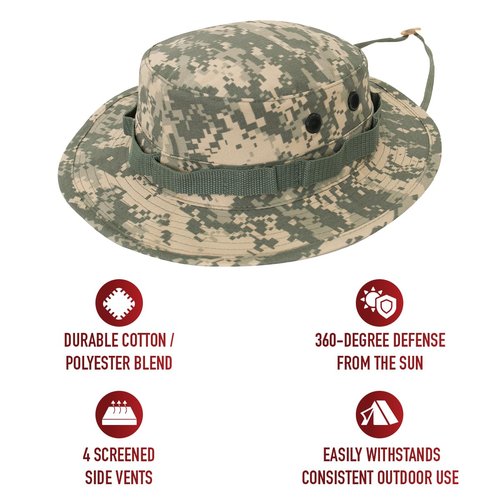 Rothco Digital Camo Boonie Hat - Ultimate Sun Defense for Outdoor Adventures - ACU Digital Camo - 7 1/4