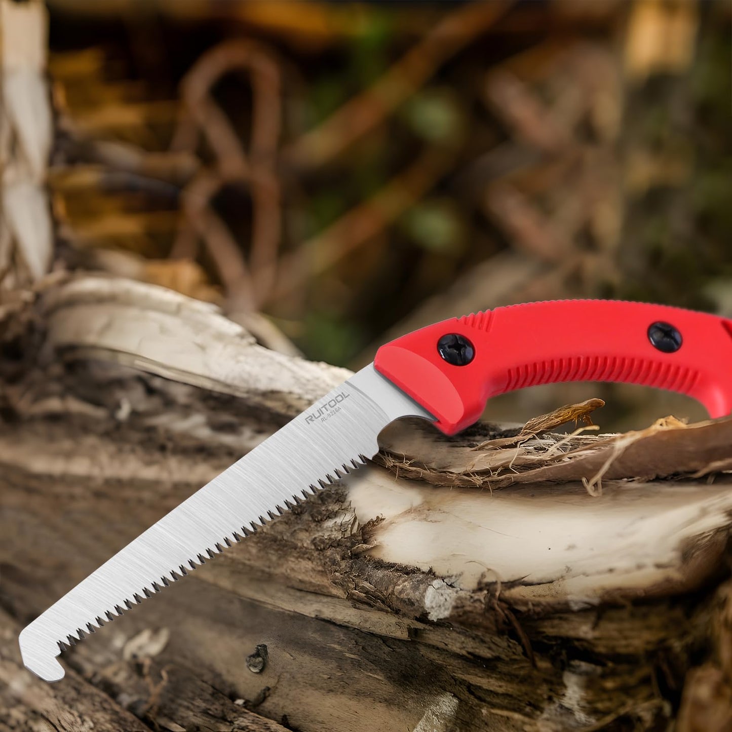 RUITOOL Bone Meat Saw for Hunting and Butchering, Camping Saws for Rib Cutting, Outdoor Portable Hand Saw with Non-Slip Handle, High Carbon Steel 12 TPI Saw Blad with Triple Ground Saw Teeth