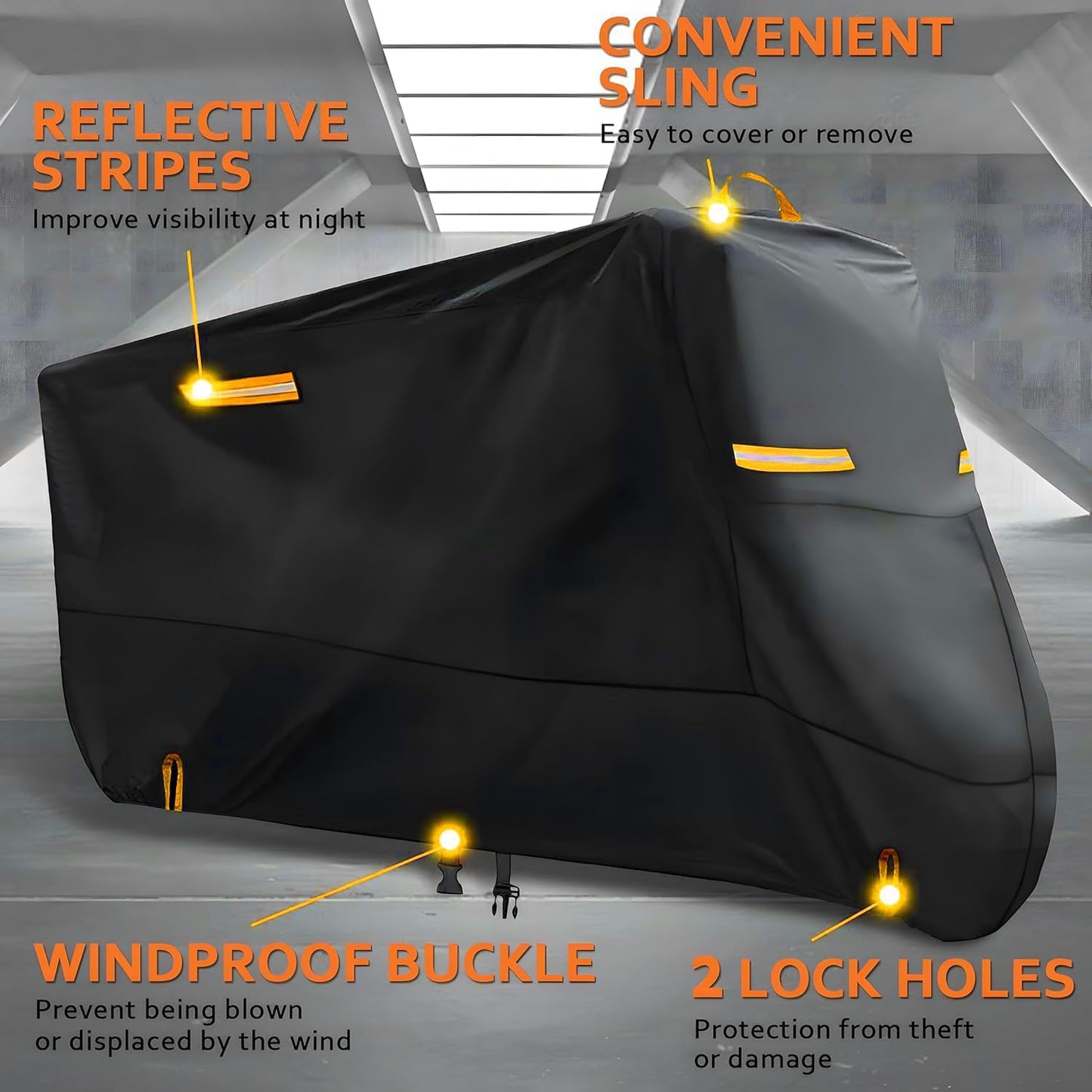 Skiennix Bike Cover - Waterproof Outdoor Protection for 1-2 Bikes | Heavy Duty 420D Ripstop Material