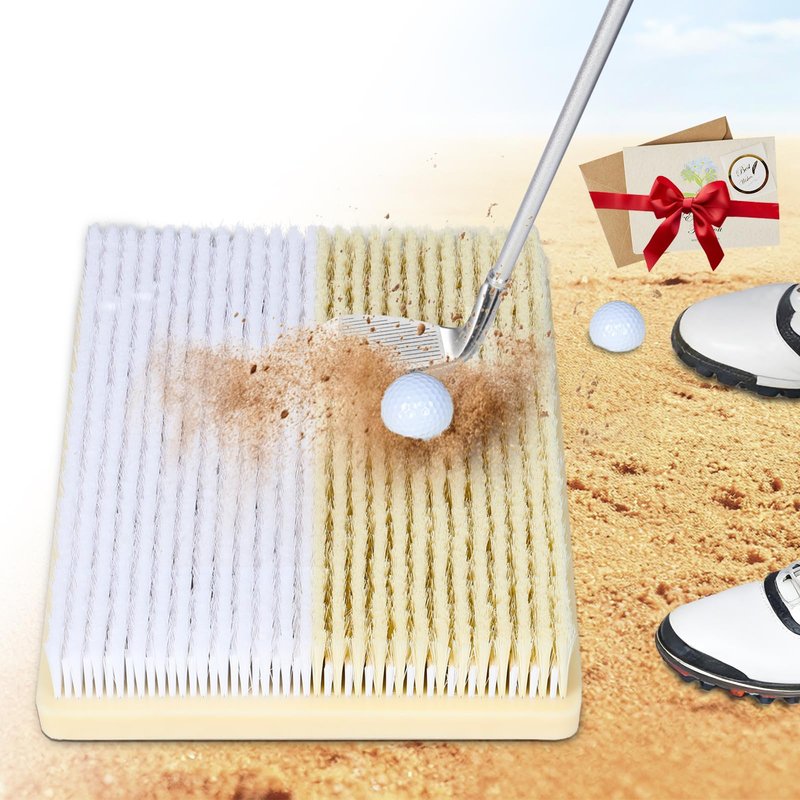 Angooni 15.7" x 11.8" Golf Bunker Mat - Portable & Sturdy High-Performance Golf Practice Mat for Bunker Shots, Indoor & Outdoor Sand Chipping Mat- Perfect for Beginners, Pros, and Simulator Training