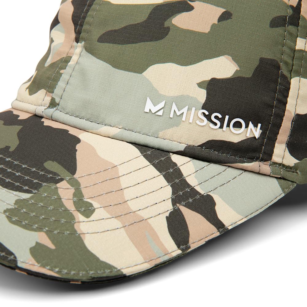 MISSION Cooling UPF Performance Hat - Sweat & Water Activated Technology (Classic Camo Safari)