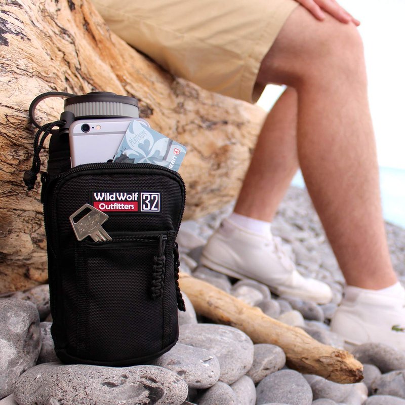 Wild Wolf Outfitters Water Bottle Holder for 32 ounce Bottles - Carry, Protect and Insulate Your Flask with This Military Grade Carrier w/ 2 Bundle with Water Bottle Holder for 64 ounce Bottles