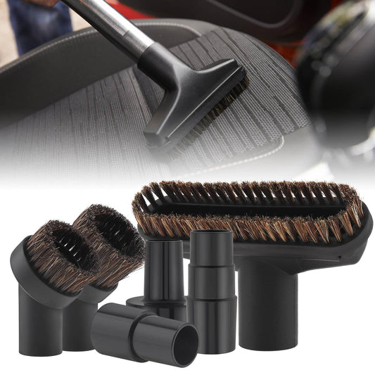 Vacuum Brushes 6PC, 1.26inch Horse Hair Vacuum Attachment, 5.9inch Vacuum Floor Brushes Vacuum Cleaner with 1-1/4 Inch to 1-3/8 inch Adapter, Vacuum Head Brushes Replacement for Household Cleaning