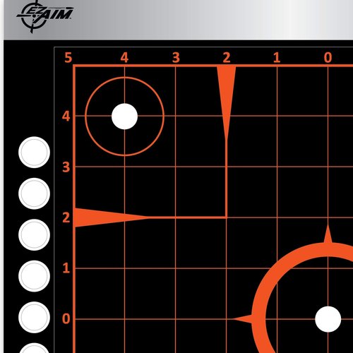 Allen Company EZ-Aim Reflective Adhesive Splash Shooting Target by Allen Company, Targets - Bullseye, Handgun Trainer, Sight Grid, Human Silhouette, Aiming Dots, Black