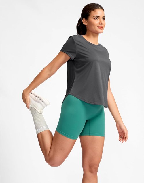 G Gradual Women's Athletic Yoga Tops - Lightweight, Quick-Dry Short Sleeve Gym Shirts | Loose Fit