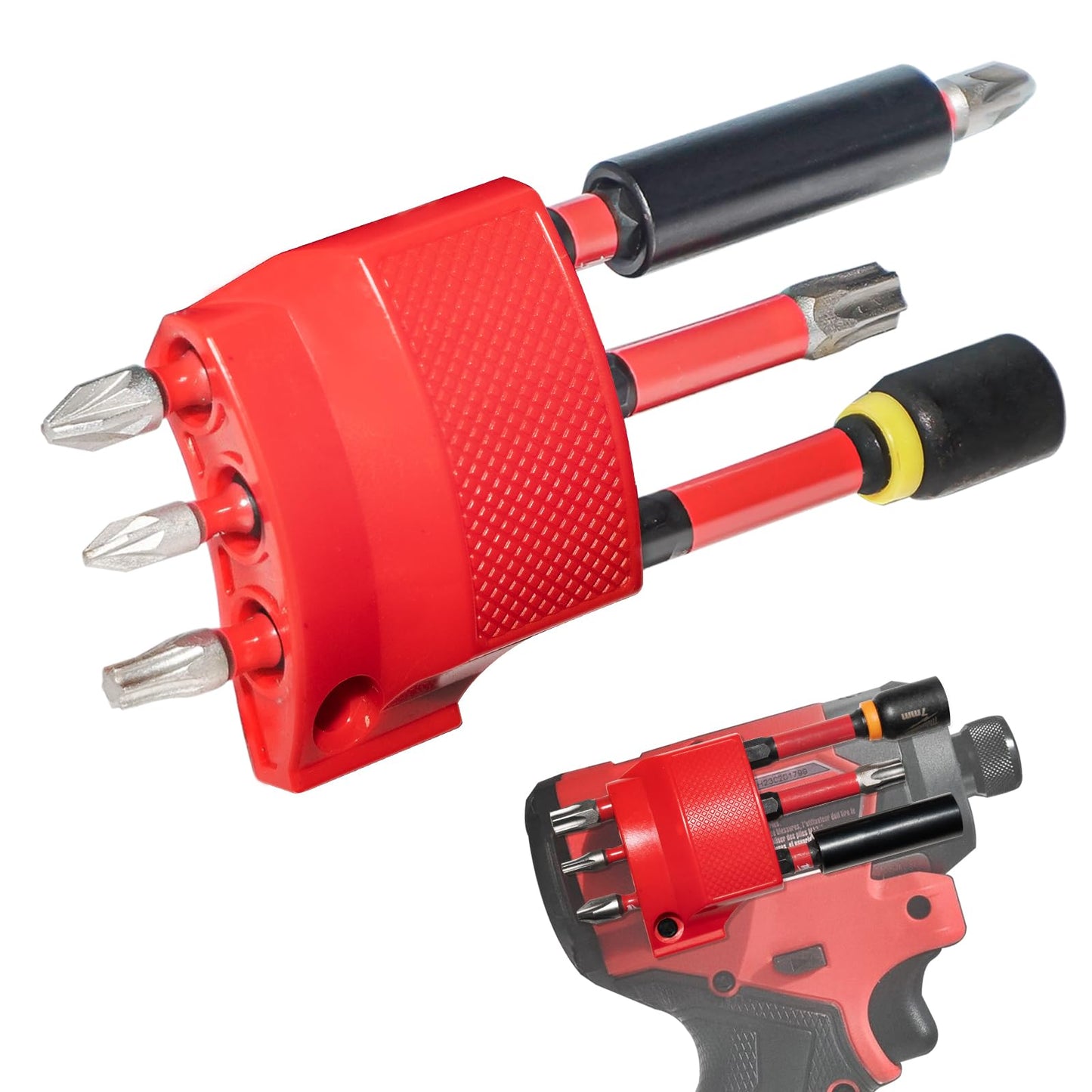 Naerza Magnetic Bit Holder for Milwaukee M12 GEN3 Impact Driver - Effortless Installation, Premium Craftsmanship, Ultra-Durable, Drill Bit Holder With One Screw