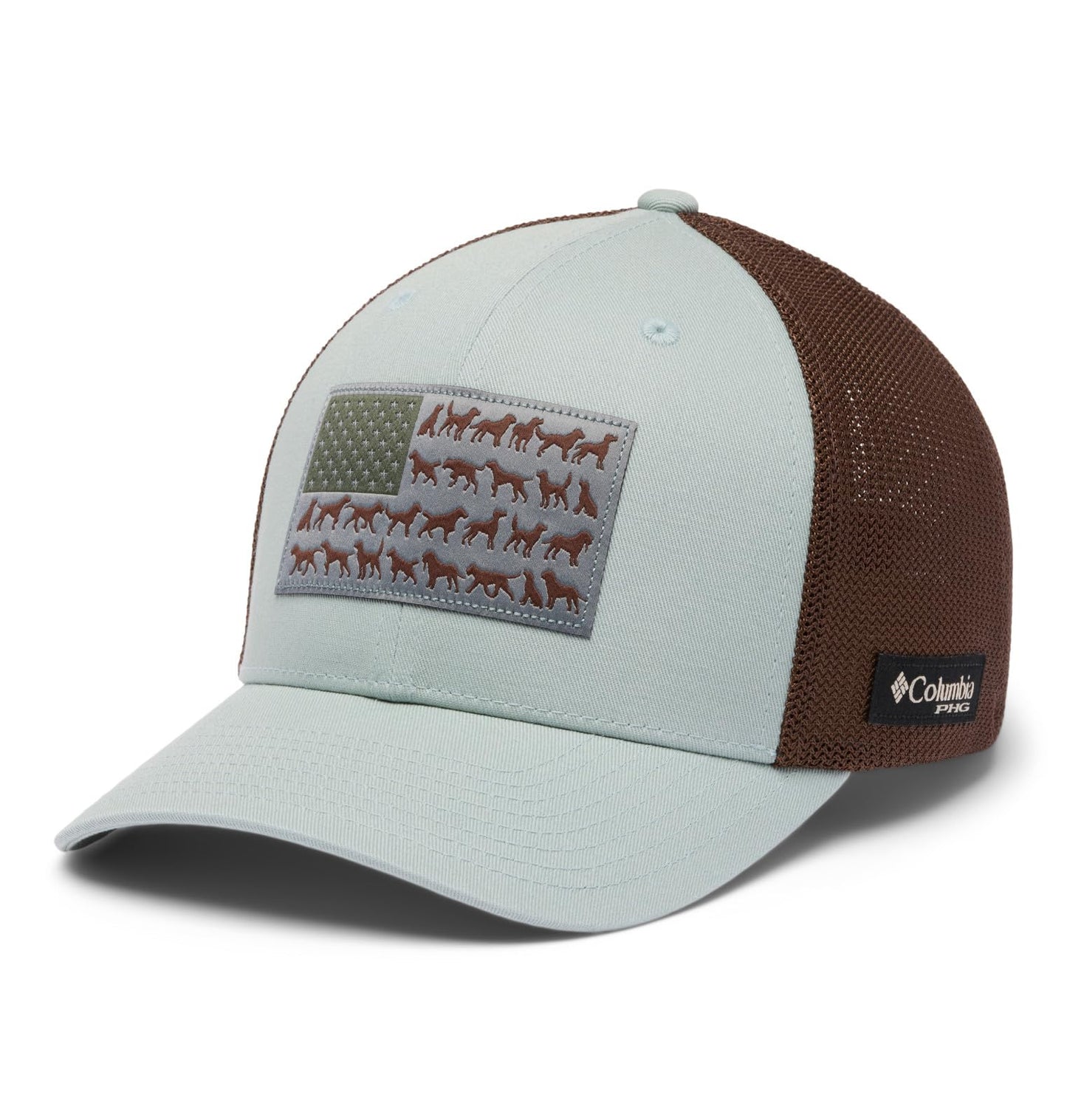 Columbia Unisex PHG Game Flag Mesh Ball Cap, Niagara/Dog Flag, L/XL