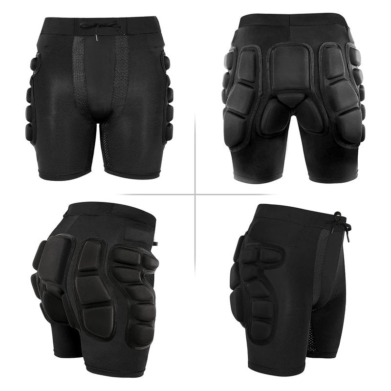Relaxyee Impact Shorts with 3D EVA Hip & Tailbone Pads – Padded Protection for Snowboarding, Skiing & Skating | Breathable Crash Pants for Men & Women
