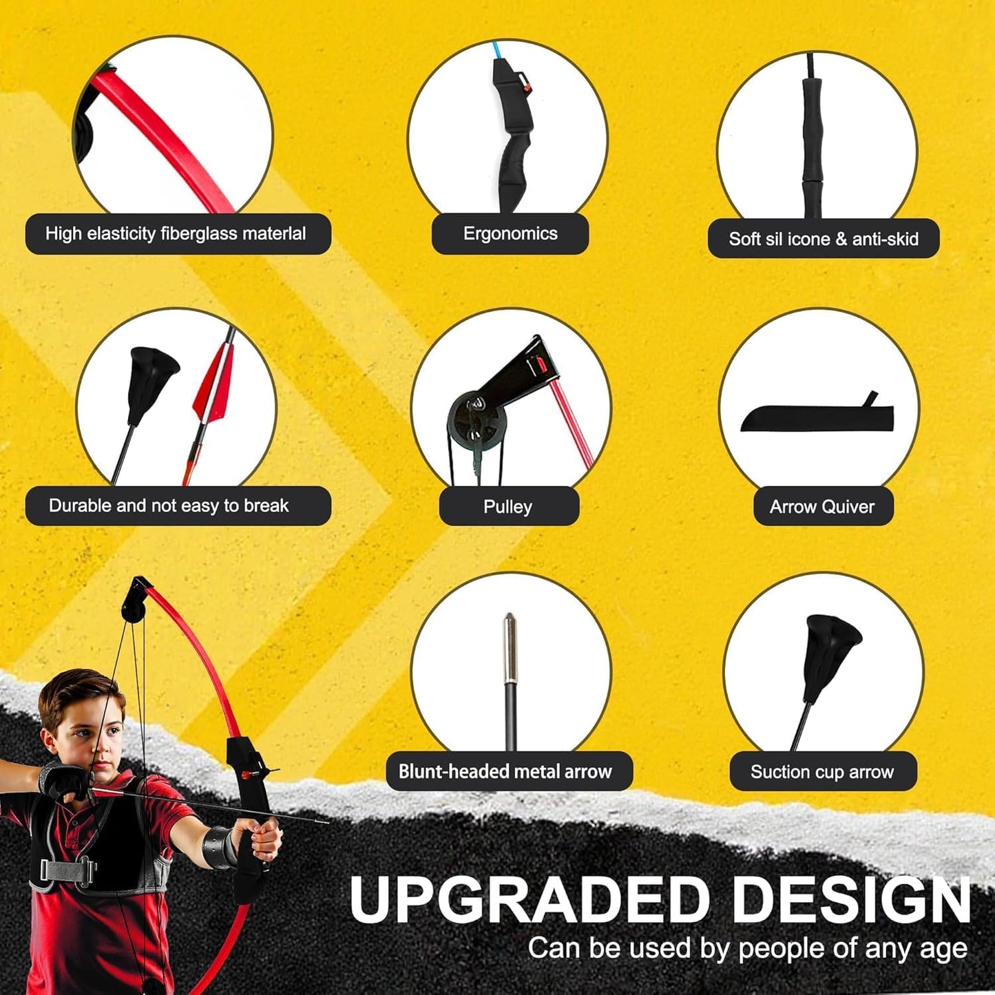 Skiennix Youth Compound Bow and Arrow Set - Beginner Archery Kit for Kids Ages 8-12 | Perfect Outdoor Play Gift
