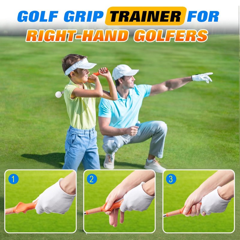Zanthoxa Retractable Golf Swing Training Aid, Right-Handed Tempo Stick Golf, Golf Click Stick & Retractable Golf Swing Trainer Enhance Swing Rhythm, Grip Strength & Speed for Beginner Golfers