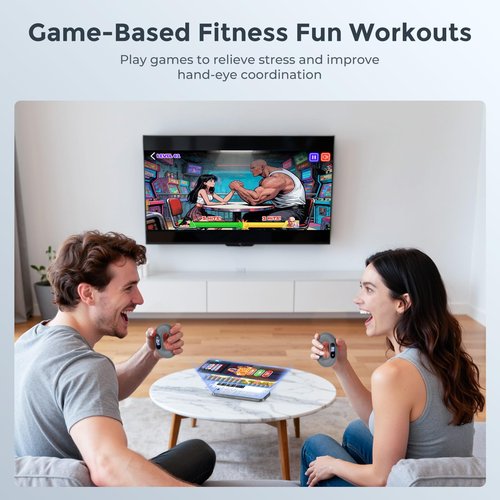 Smart Grip Strength Trainer with Bluetooth APP - Squeeze to Play Games & Scroll TikTok Hands-Free, Soft Silicone, Portable Hand Exercise for Strength, Stress Relief & Rehab (30 LB)