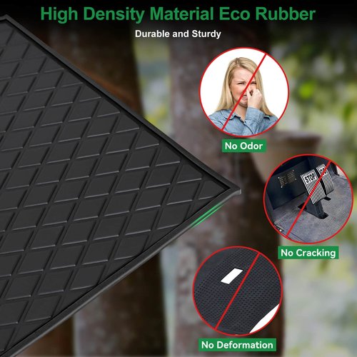LEAPGOMAX Golf Cart Floor Mat for ICON i20 i40 Full Coverage Floor Liner Mat Replacement Compatible with iCON Golf Carts (i20, i40) and Advanced EV (Gen1) Rubber Non-Slip Easy to Clean-Black Trim