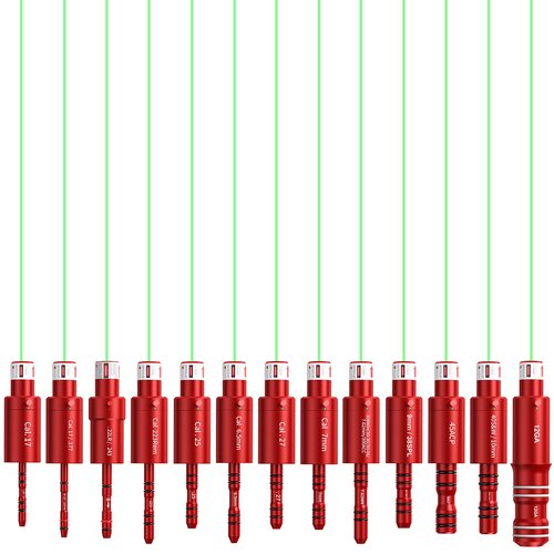 Vantara 2-in-1 22LR Laser Training Cartridge w/Bore Sighter for Dry Fire Training System - Green Laser Bullet w/Bore Sighting for Shooting Practice & Sight Calibration