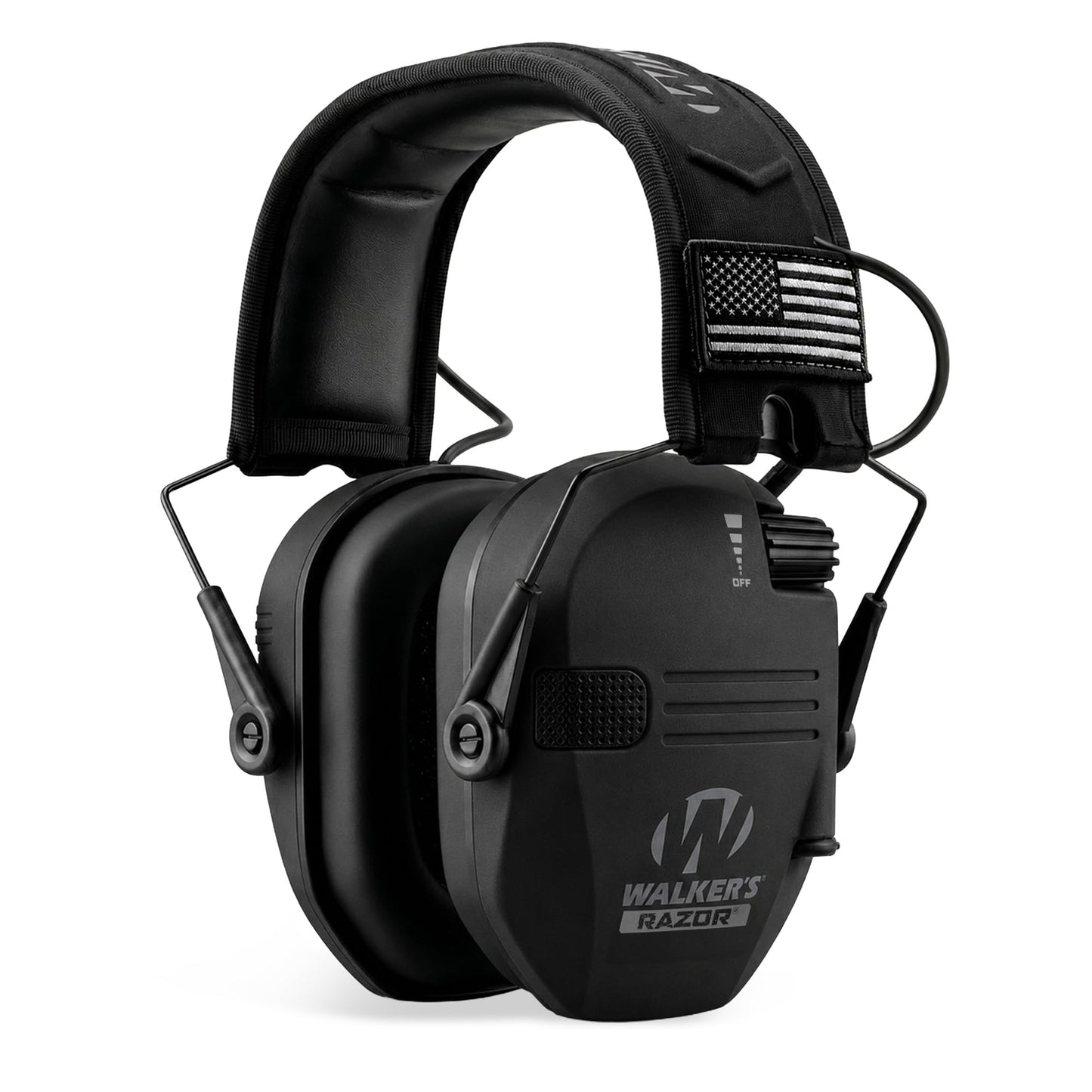 Walker's GWP-RSEMPAT Razor Slim Electronic Muff - Black Patriot
