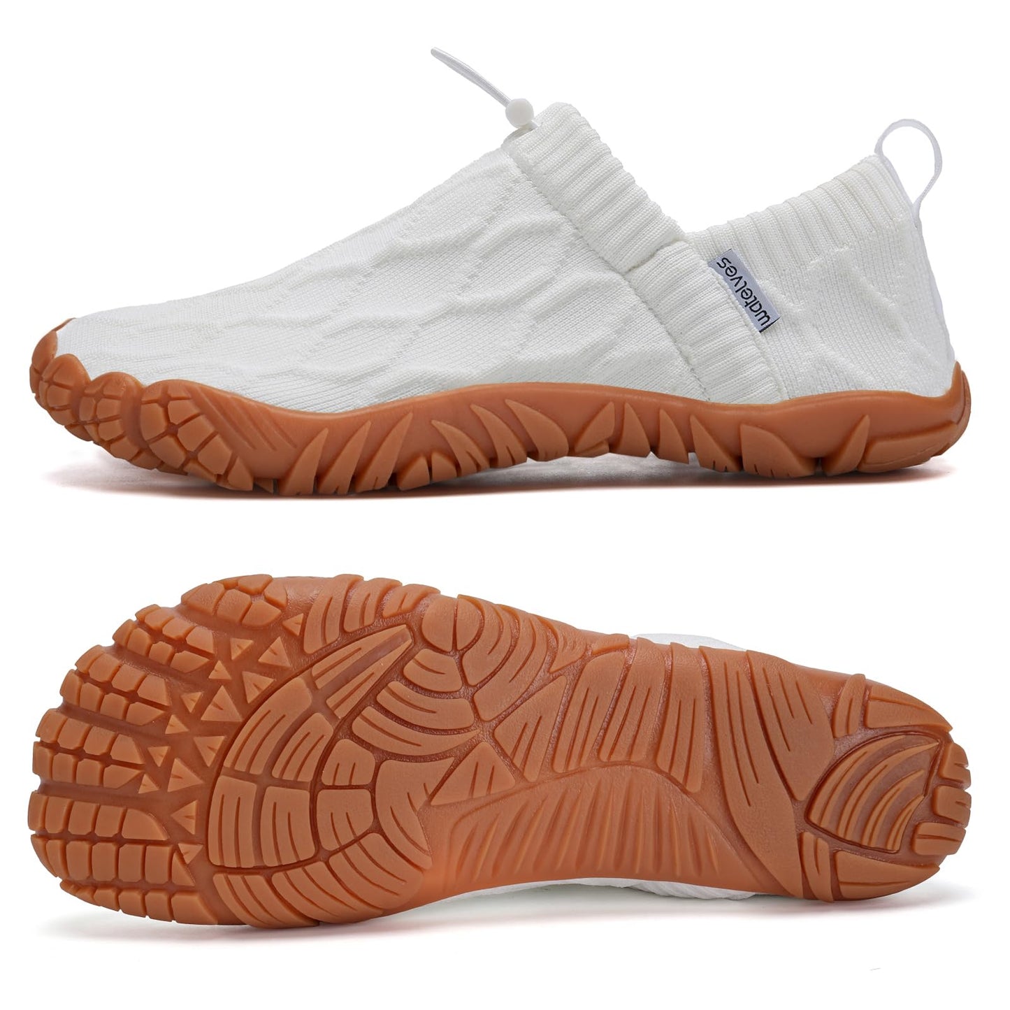 WateLves Barefoot Water Shoes Women Men Minimalist Comfortable Walking Shoes Beach Outdoor Running Sneakers (White,39)