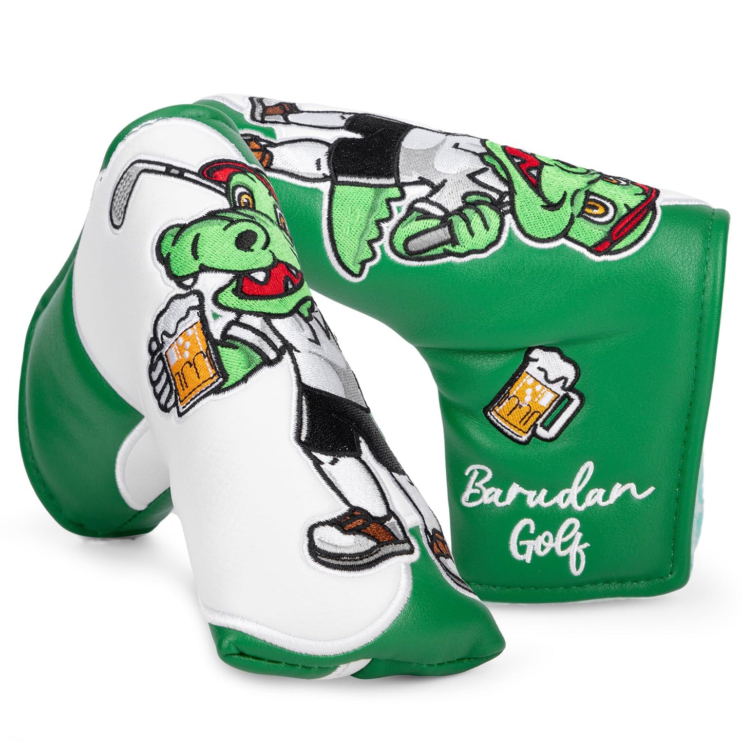 Putter Cover Headcover Magnetic Golf Putter Head Cover Green Shamrock Embroidery fits for Scotty Cameron Odyssey Taylormade Blade Putters