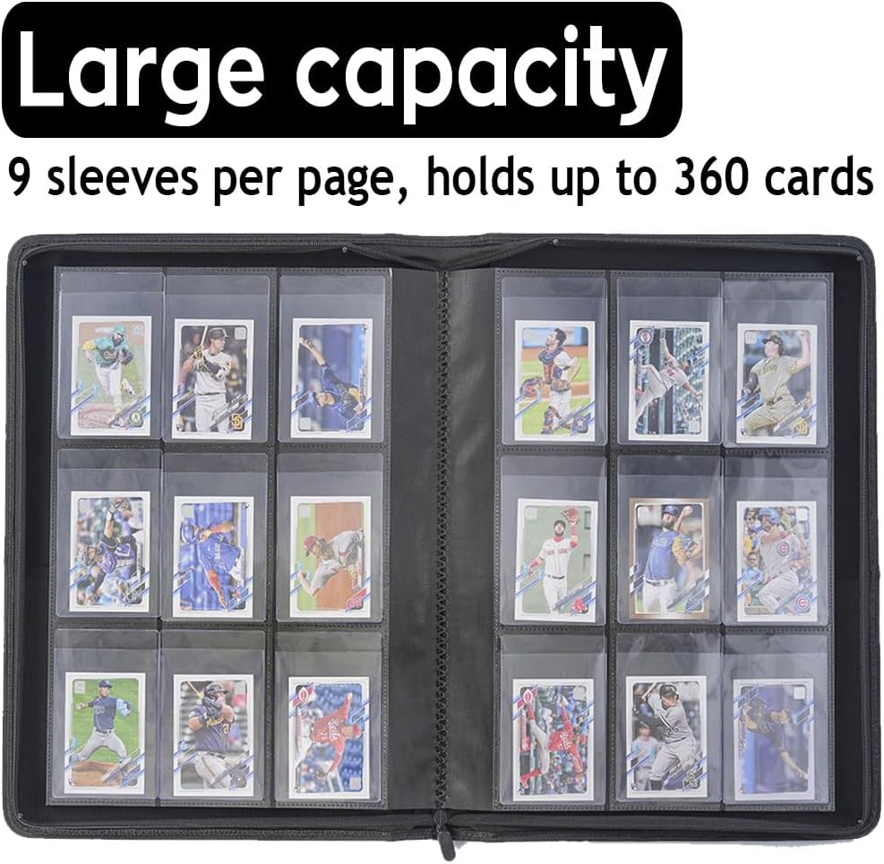 Premium Semi Rigid Card Holder Binder by Card Saver 1 - Holds 360 Trading & Sports Cards | Classic White