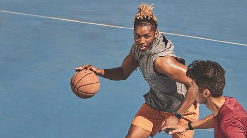 Fitbit Charge 5 & 6 Sport Accessory Band, Official Fitbit Product, Deep Sea, Large