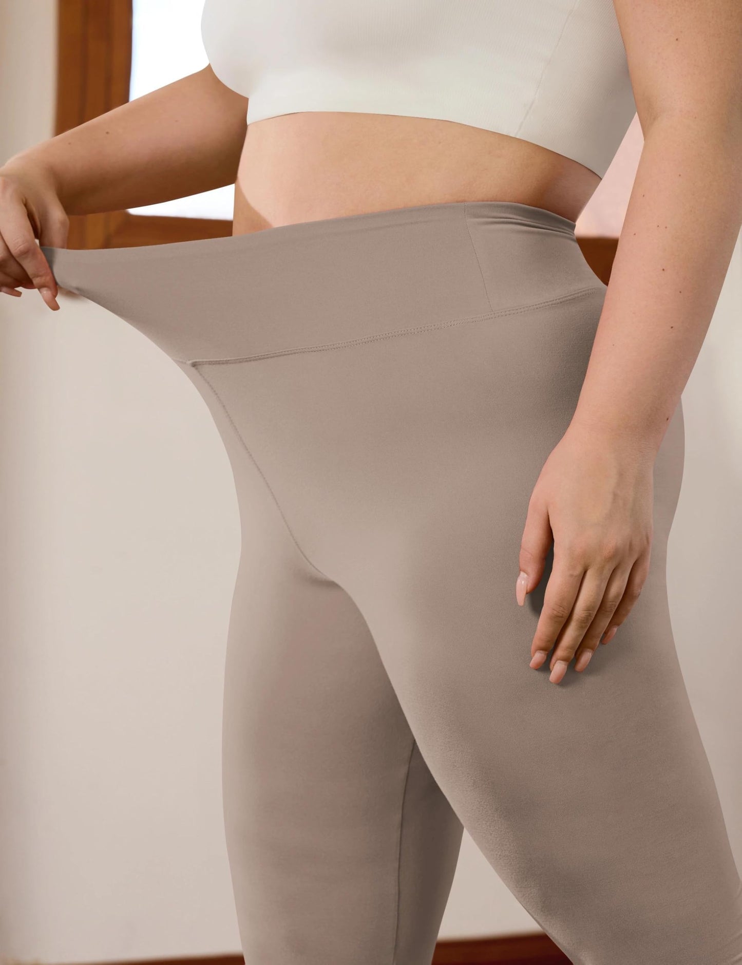 VALANDY Creamlush Plus Size Leggings for Women-3 Packs Stretchy Soft High Waisted Women's Leggings Lounge Yoga Pants
