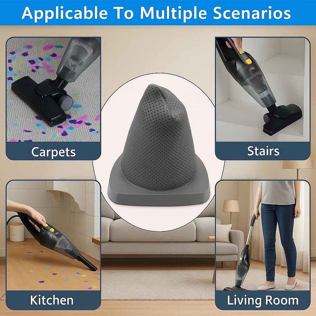 YUJINRU 4 PCS Replacement Filters Compatible with Eureka NES215A/ NES210/ NES212/ NES215 Blaze Stick Vacuum Cleaner, Fits Model N0101 N0102 Series,2 Pack Vacuum Filters & 2 Pack Pre-Motor Filters