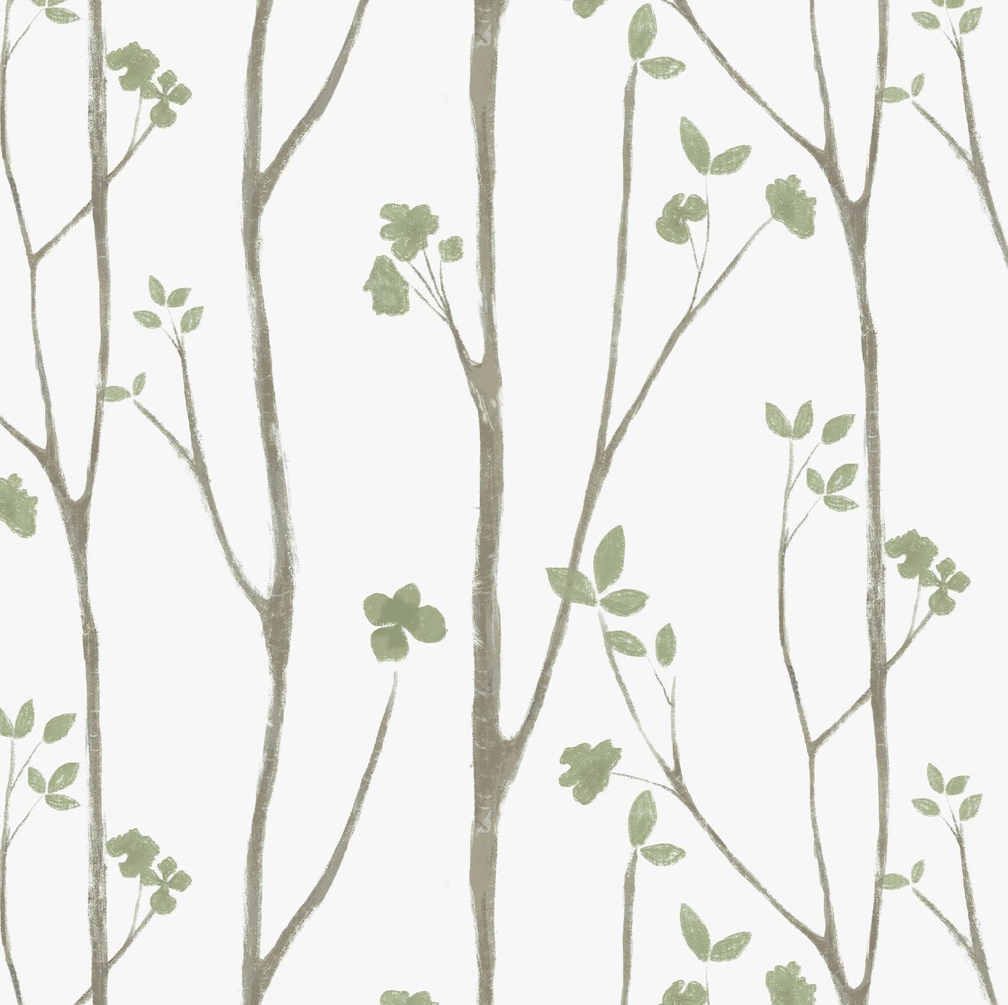 Timeet Floral Wallpaper Peel and Stick Green Leaf Contact Paper Boho Flower Wall Paper Self Adhesive Removable Decoral Bedroom Living Room Walls 16"x118"