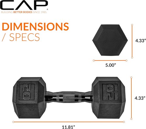 CAP Barbell Coated Dumbbell Weights - Versatile Options in Pairs & Sets for Home Workouts