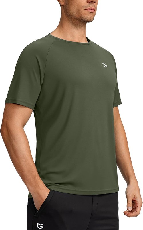 G Gradual Men's Quick Dry Workout T-Shirt - Lightweight Short Sleeve Gym Tee for Running & Hiking