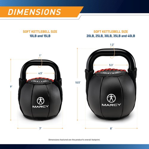 Marcy Soft Kettlebell with Handle for Weightlifting, Conditioning, Strength Training, Core Training for Full Body Workout 30lb SKB-030