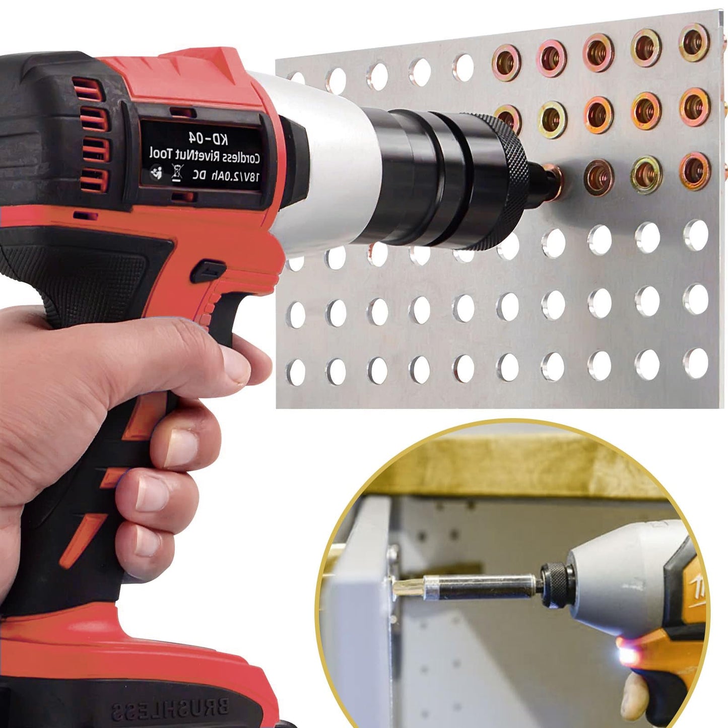 QXSKSLH 25Pcs M6 Multi Grip Rivet Nuts Pre Bulbed Shank Carbon Steel Color-Zinc-Plated Flat Head Threaded Insert Nut