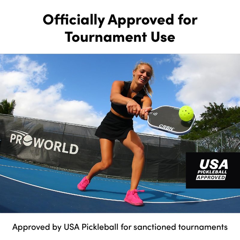 CRBN Pickleball - C40 Balls 6 Pack - Outdoor Pickleball Balls - Built for Durability & Precision - Roto-Molded 1-Piece Design