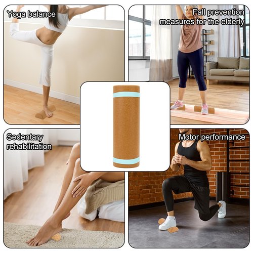 Cork Balance Board Foot Strengthener, Natural Cork Balance Board Ankle Stability Trainer for Foot Function Training Enhance Joint Stability Improve Body Posture