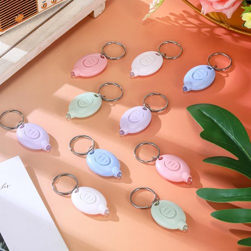 VIHOSE Pastel Small LED Keychain Flashlight Bulk Badge Lights for Nurses Light Mini Portable Bright Keychain Flashlight Party Favors Gift for Outdoor Camping Hiking(Morandi,100 Pcs)