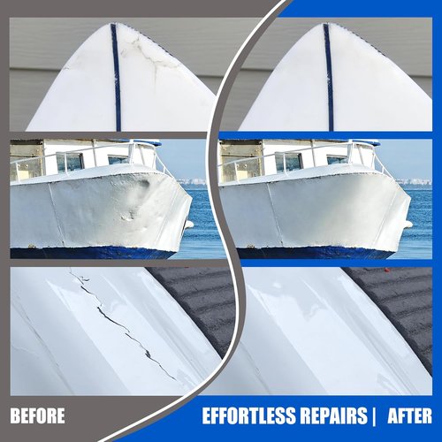 Limino Marine Fiberglass Repair Kit - 100ml Resin Filler for Bathtub, Boat & Kayak Repairs | UV-Resistant Gel Coat