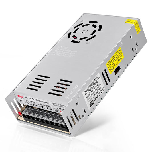 Taormey 12V 30A 360W Switching Power Supply, AC 110V/220V to DC 12V 30A Converter Universal Regulated Transformer Driver Adapter for LED Strips, CCTV Camera, 3D Printer, Industrial Equipment, Radio