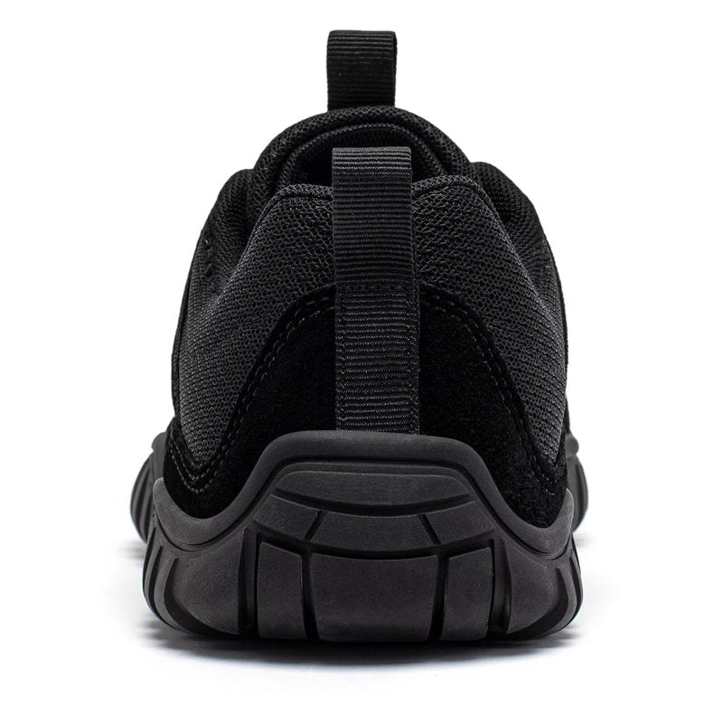 HOBIBEAR Womens Mens Barefoot Shoes Minimalist Trail Runner Wide Toe Box Zero Drop Outdoor Cross Training Shoe All Black
