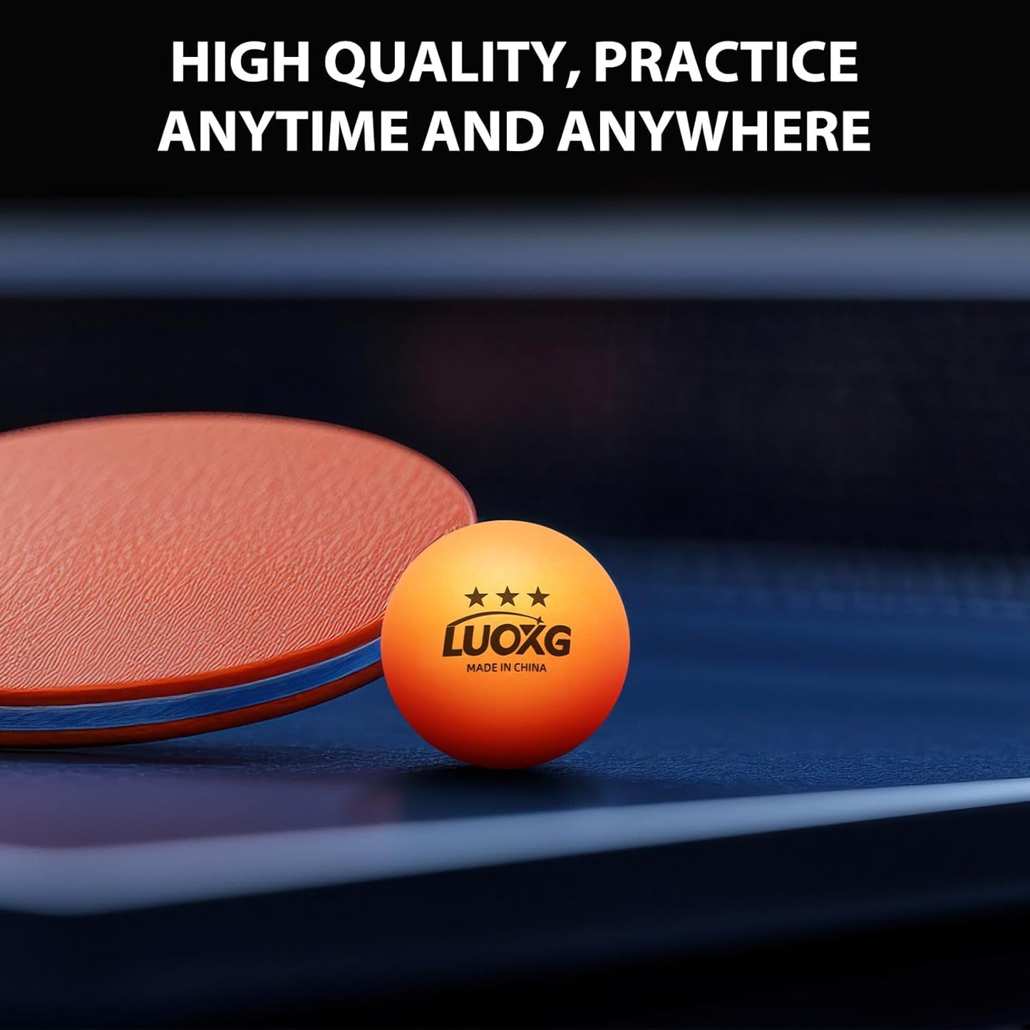 Ping Pong Balls 20 Pack - High-Quality Orange 3 Star Table Tennis Balls for Beginners & Professionals