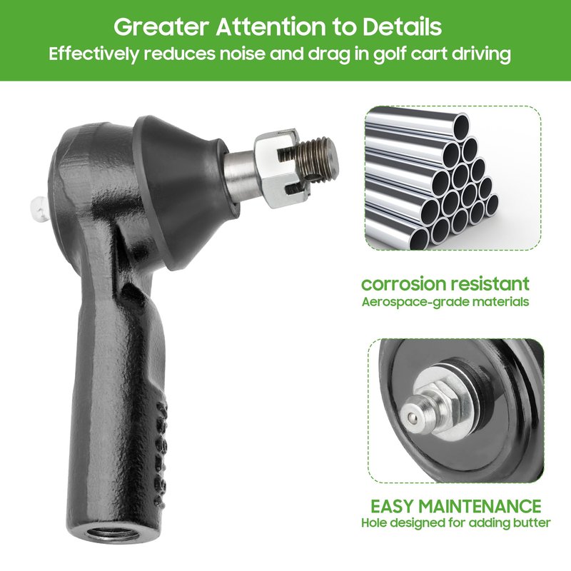 10L0L Golf Cart Steering Rack Ball Joint for EZGO 2001-up (Except RXV), Steering Outer Rod End Replace OEM# 70695-G01 70695G01