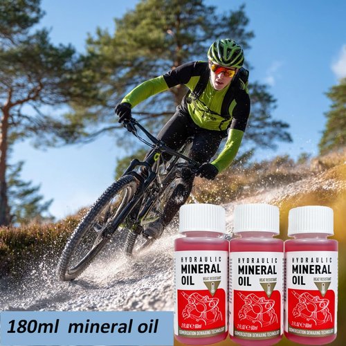Brake Bleed Kit for Shimano,TEKTRO Hydraulic Disc Brakes,with 180ml Mineral Oil Fluid & Reusable 20ml Syringe,Bike Bleeder Tool for MTB/Road/E-Bikes with Various Adapters for Self Repair &Maintenance