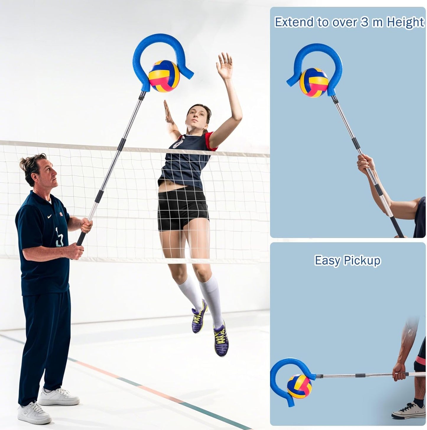 Skiennix Adjustable Volleyball Spike Trainer - Portable Hitting Trainer for Serving & Spiking (No Ball)