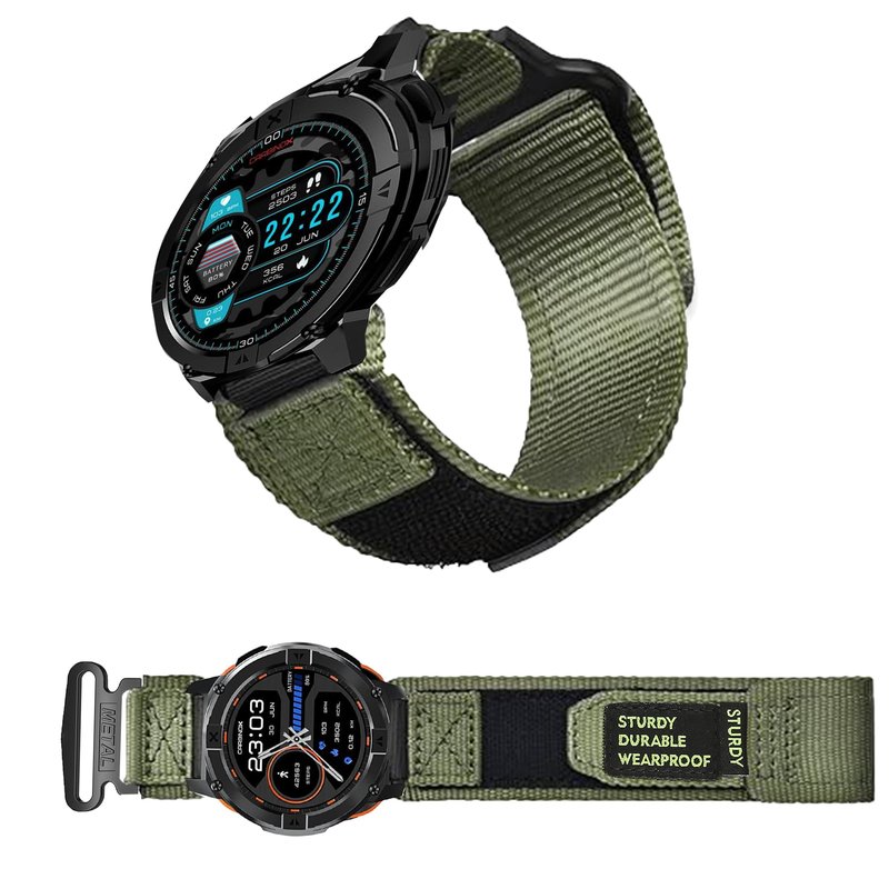 Compatible with Blackview Smart Watch Bands, Lamshaw 20mm,22mm Rugged Nylon Sports Strap with Woven Loop Design Compatible with Blackview W70Pro, W60, W50, W50Pro, W30, R60, R8Pro, R7Pro, X20, X1,X1Po,X5,X2, Z10, Z20, W10, R50, R30Pro, R30, R8 Smart Watch