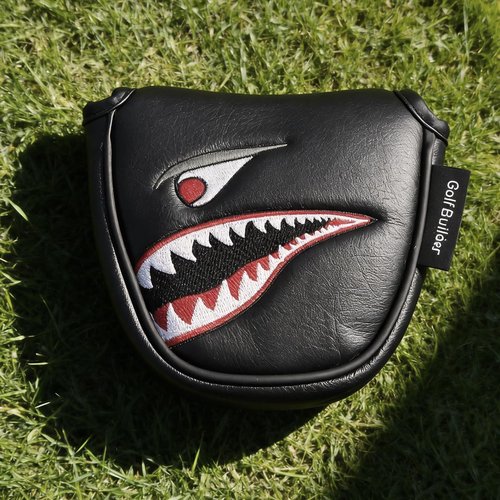 GOOACTION Shark Golf Club Mallet Putter Head Cover with Creative Cartoon Animal Pattern Synthetic Leather Golf Clubs Headcovers