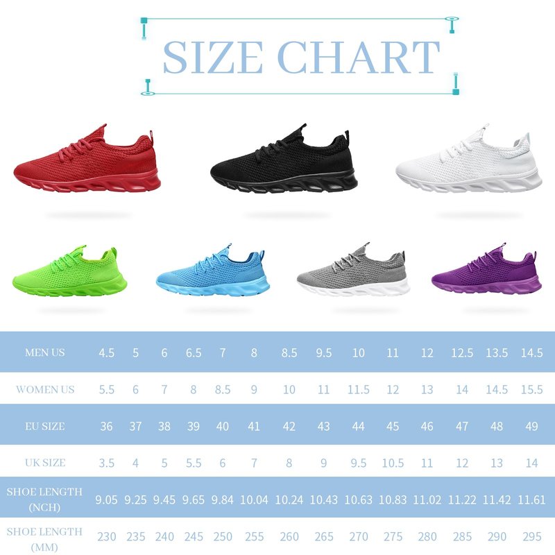 RJYWGS Running Shoes Womens Mens Walking Tennis Gym Sneakers Slip On Comfortable Lightweight Athletic Workout Casual Fashion Sports Shoes Black Size Women 7/ Men 6