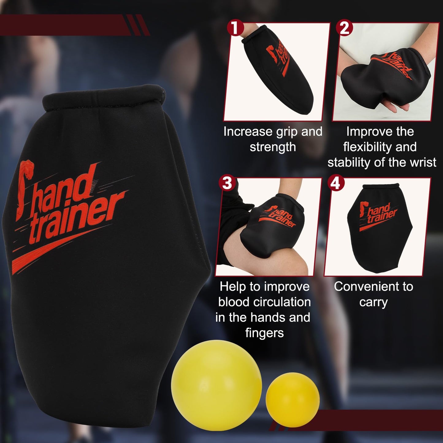 Finger Grip Strengthener, Grip Strength Trainer, and Forearm Strengthener - Designed for Enhancing Grip, Finger Exercises, and Wrist Training